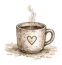 Coffee mug with Rocky Road Cafe mark